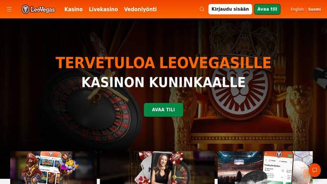 Leo Vegas casino screenshot